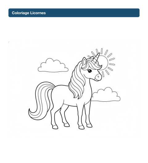Coloriage Licornes